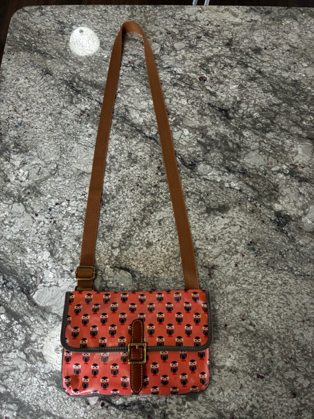 Fossil Owl Print Crossbody - Picture 10 of 15